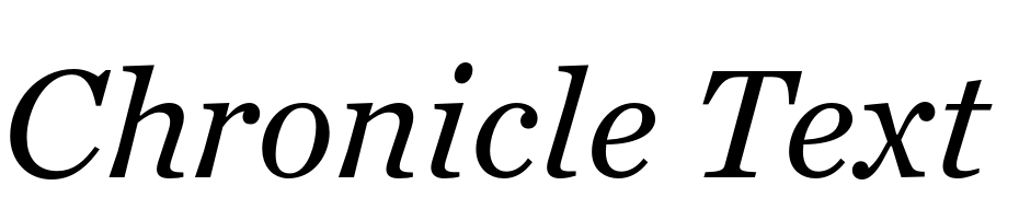 Chronicle Text G1 Italic Polices Telecharger